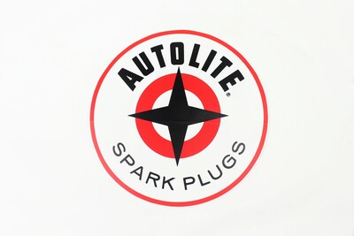 Ford Car Autolite 6 1/2" Spark Plug Circle Decal Photo Main