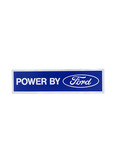 Ford Parts -  Car "Powered By Ford" Decal Blue On Brushed Silver